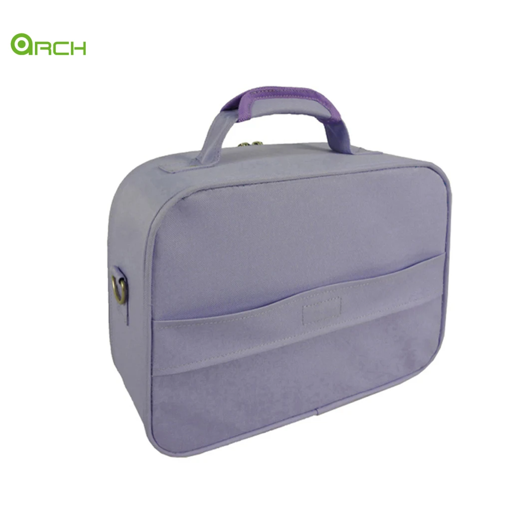 Travel Bag/Cosmetic Bag/Luggage Bag/600d Polyester Vanity Case with One Pocket Fg1471vc