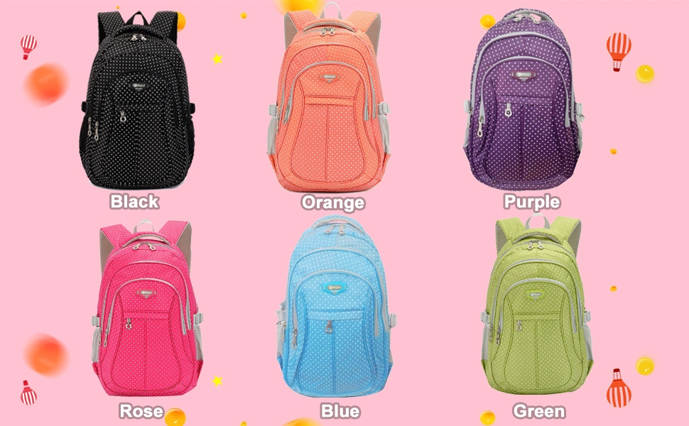 Heavy Zipper Closure Preppy School Backpacks Lightweight Kids Bookbags School Bag Travel Outdoor Bags