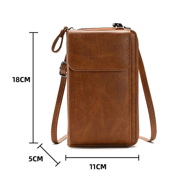 Small Crossbody Bags Lady Cell Phone Wallet Fashion Leather Wallet for Women Purse Mobile Phone Bags