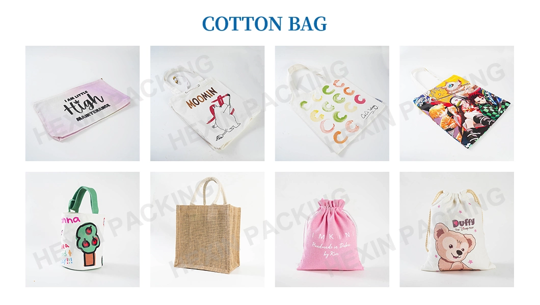 Factory Customized Soft Shopper Eco Cotton Tote Promotional Nice Durable Jute Bag