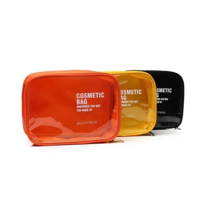 Colors Transparent Clear PVC Cosmetic Bag Nylon Travel Makeup Case