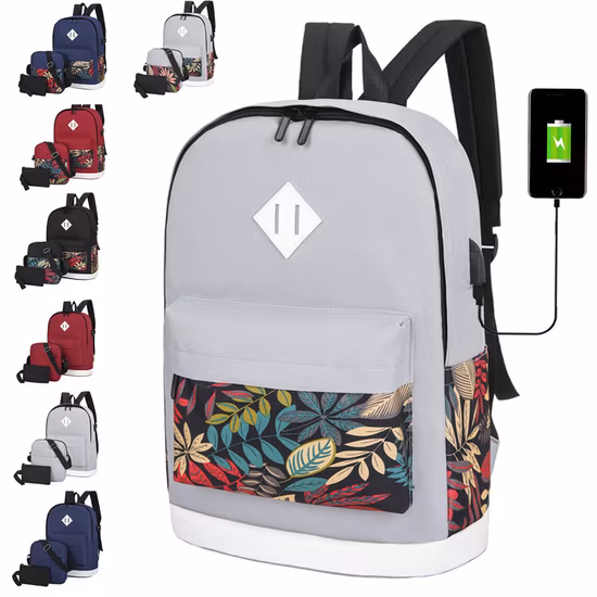 Kids Teen Boys Girls Student Laptop Backpack School Bag